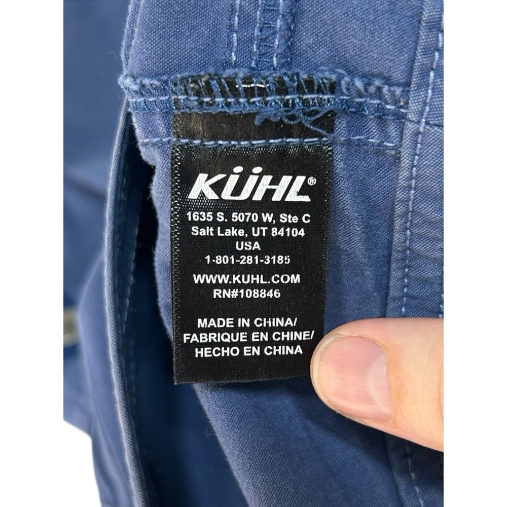 Kühl Womens Splash Cargo Shorts Navy Blue Snap Pockets Hiking 6084 Plus Size 22W - Picture 4 of 6